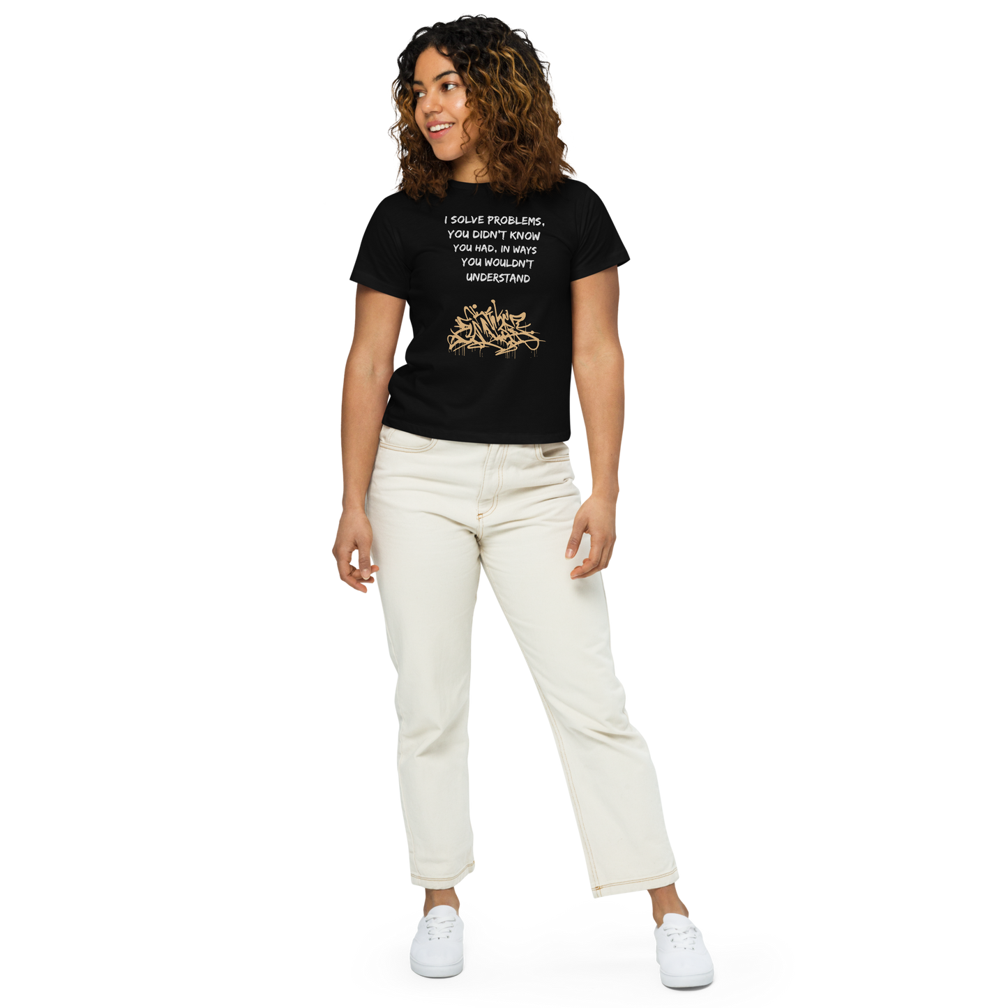 Women’s high-waisted t-shirt (Click for Color options)