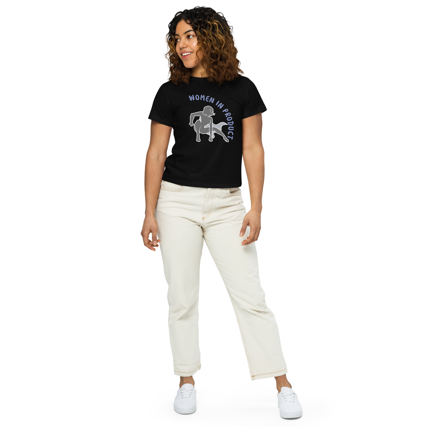 Women’s high-waisted t-shirt (click for colors)