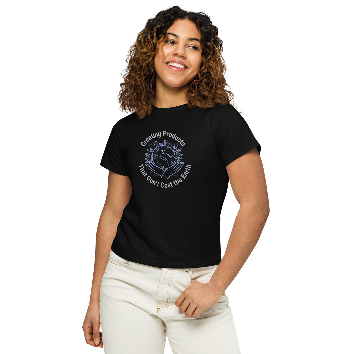 Women’s high-waisted t-shirt (click for colors)