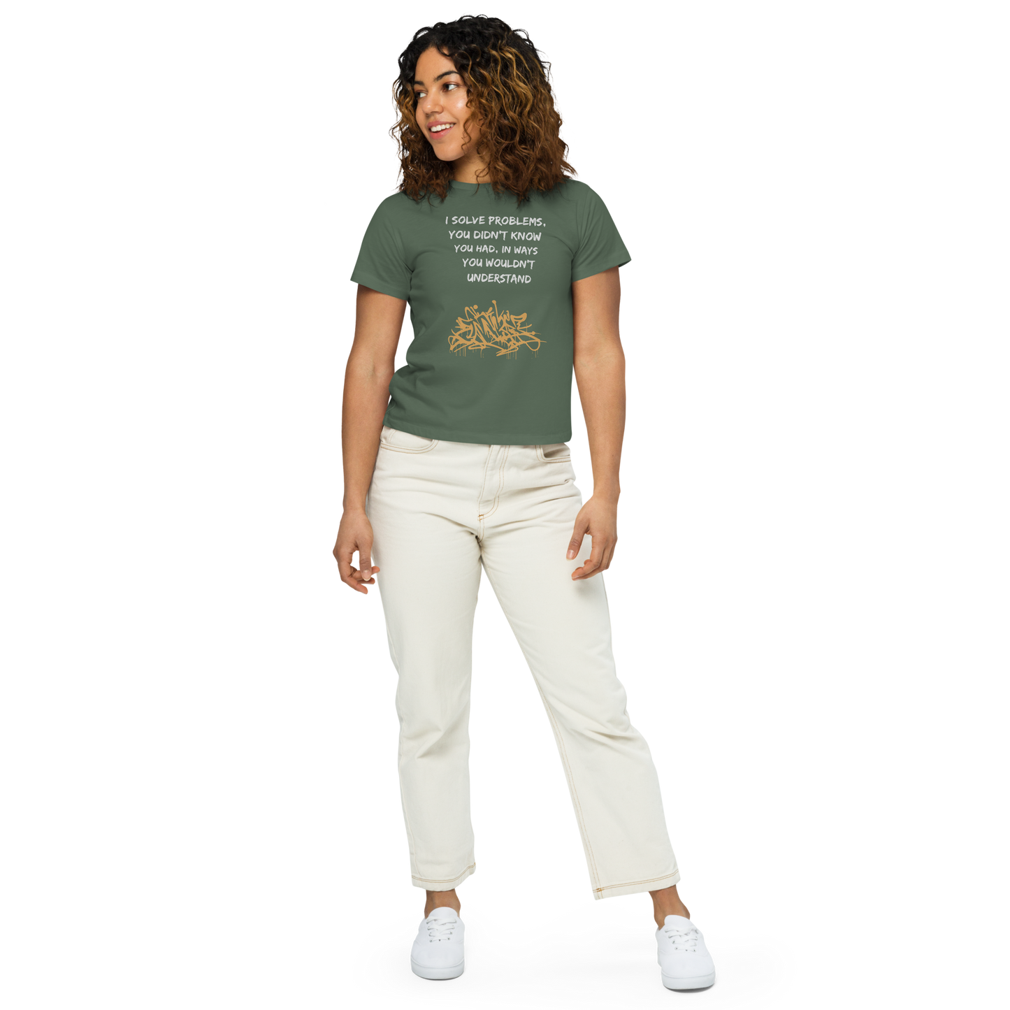 Women’s high-waisted t-shirt (Click for Color options)