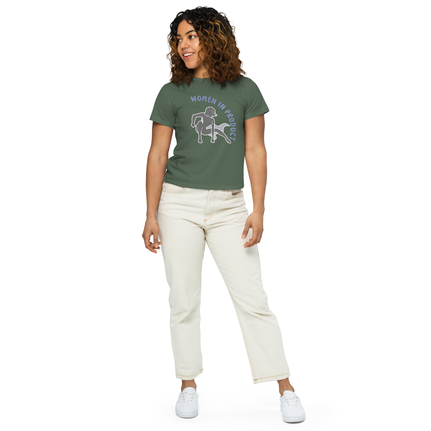 Women’s high-waisted t-shirt (click for colors)