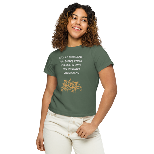 Women’s high-waisted t-shirt (Click for Color options)