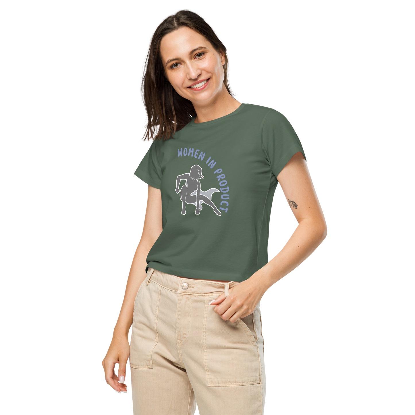 Women’s high-waisted t-shirt (click for colors)