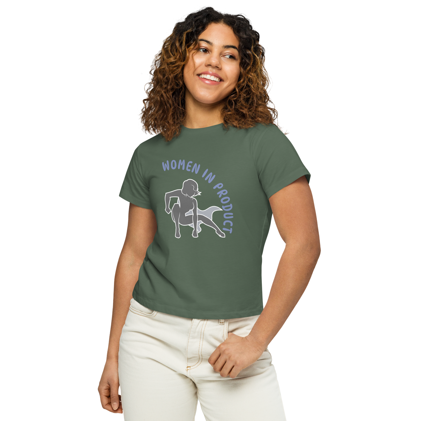 Women’s high-waisted t-shirt (click for colors)