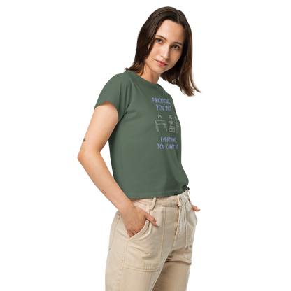 Women’s high-waisted t-shirt (click for colors)