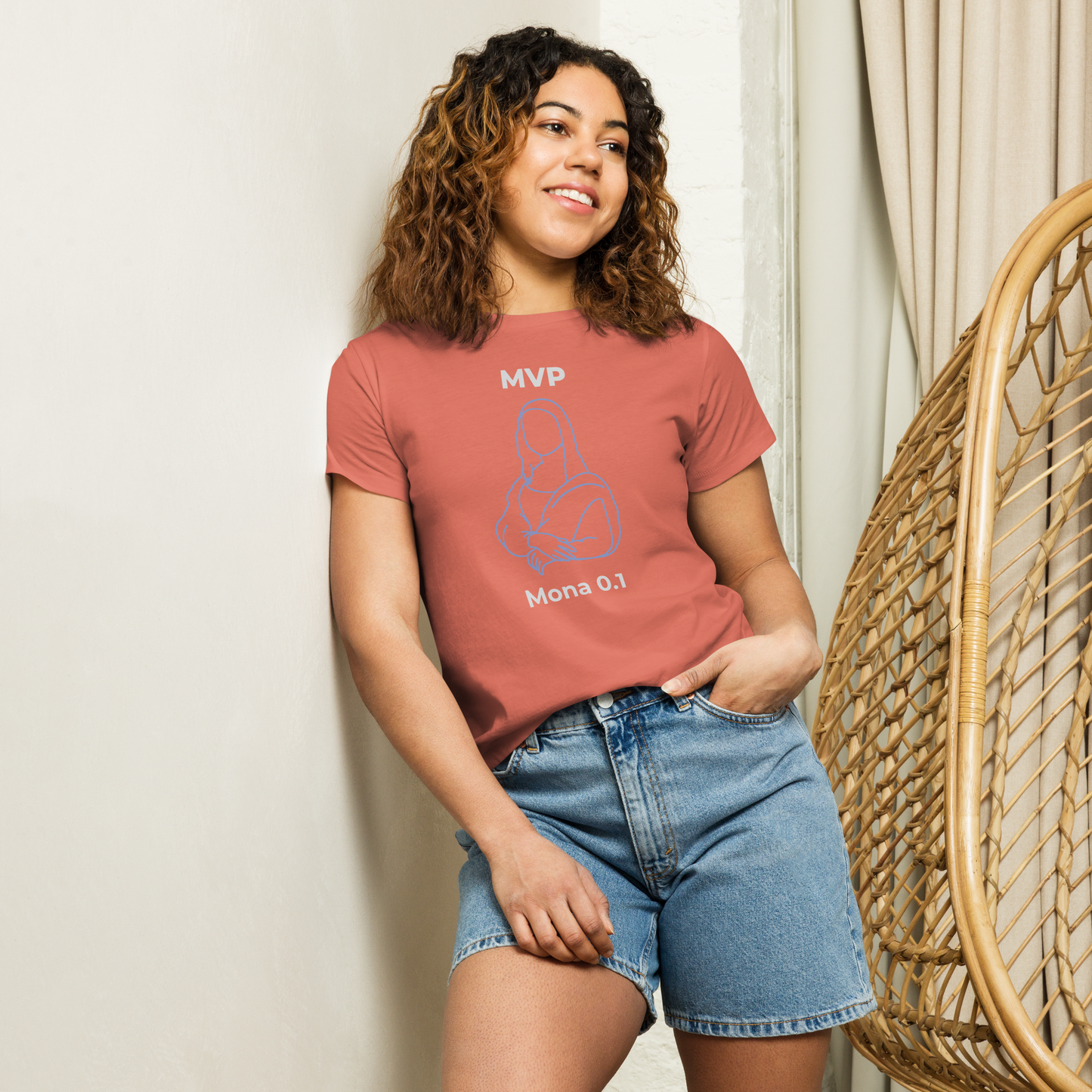 Women’s high-waisted t-shirt (click for colors)