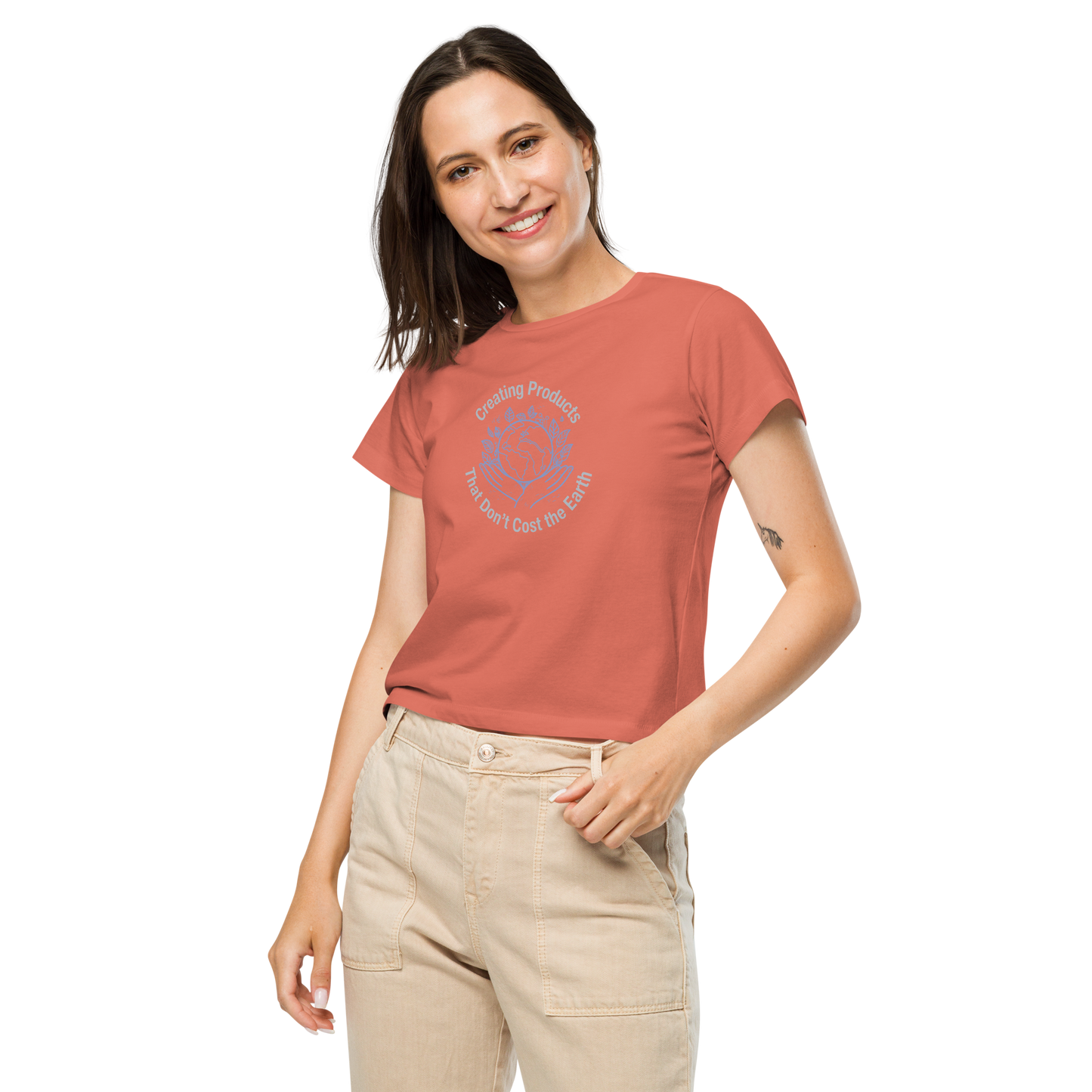 Women’s high-waisted t-shirt (click for colors)