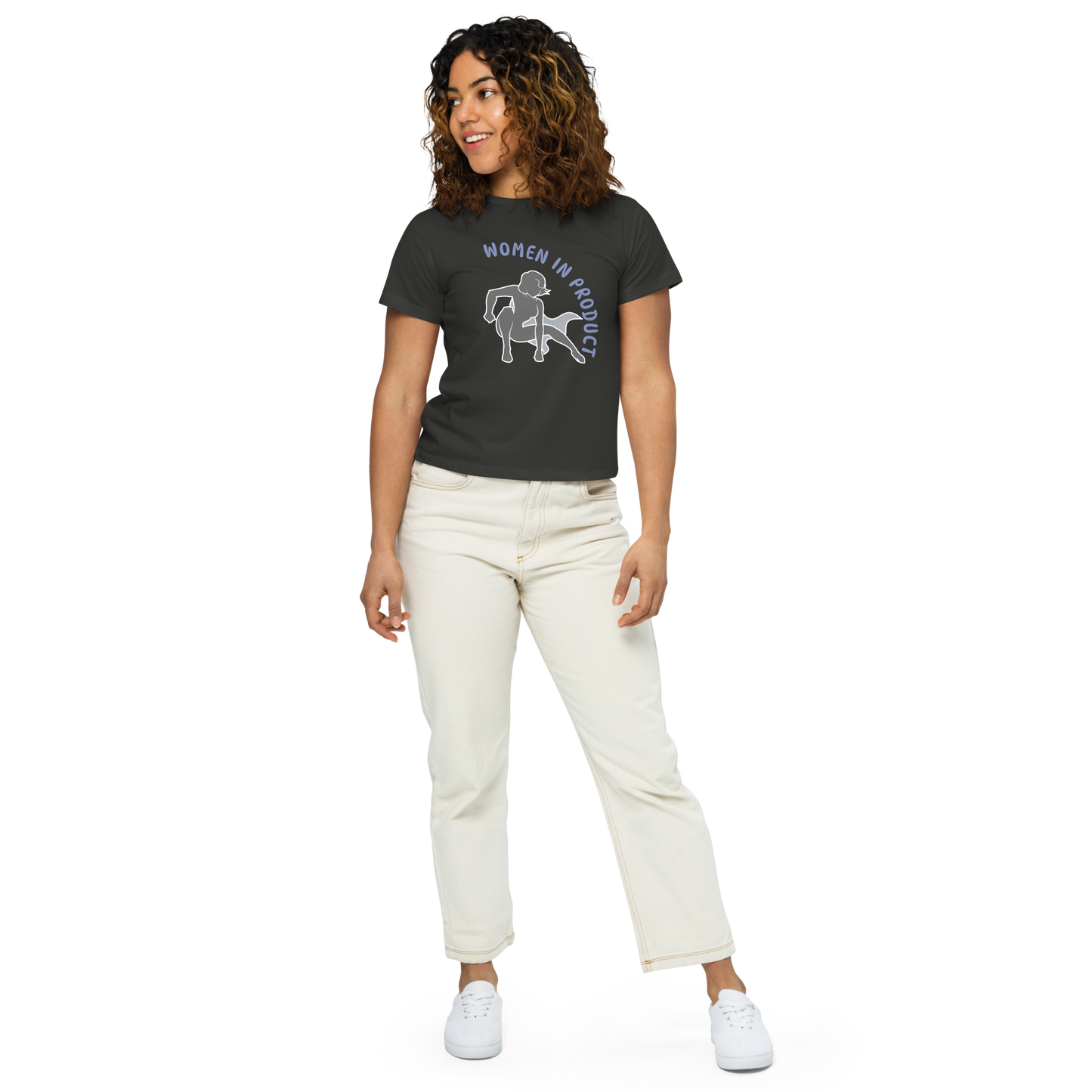 Women’s high-waisted t-shirt (click for colors)